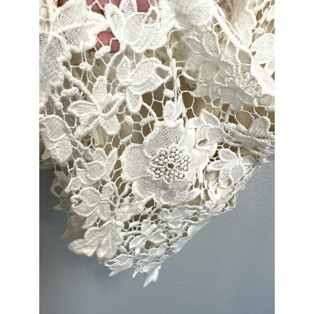 Luxology Lace Off-White Dress Romantic Elegant Womens Sz 8 Wedding Shower Church